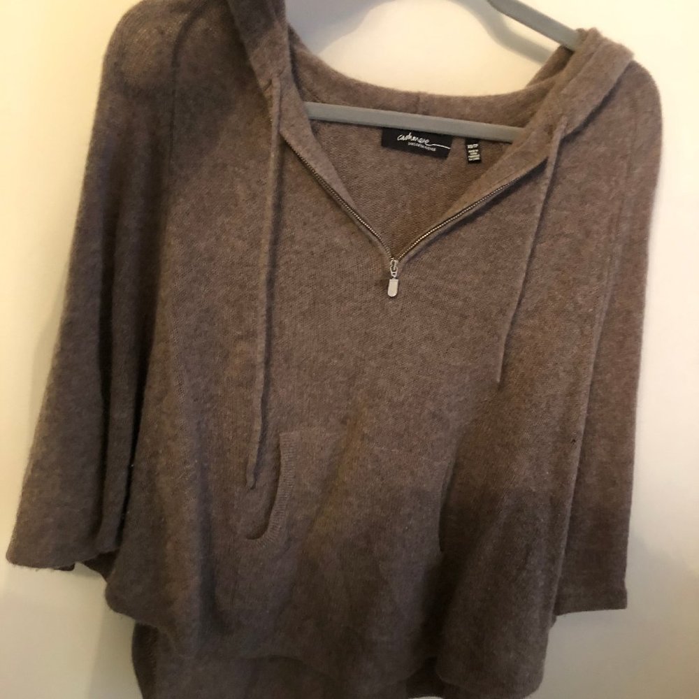 Beige Cashmere Poncho